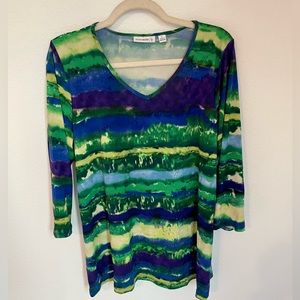 Susan Graver V neck shirt size XL